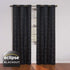 ECLIPSE Meridian Modern Blackout Thermal Grommet Window Curtain, Black, 42 in x 84 in, 1 Panel for Bedroom or Living