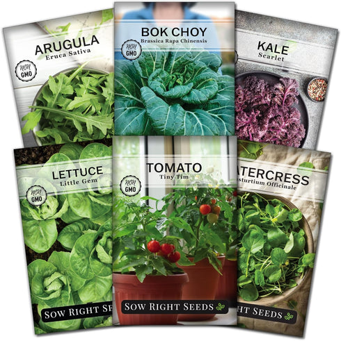 Sow Right Seeds - Hydroponic Vegetable Seeds for Planting - Lettuce, Kale,