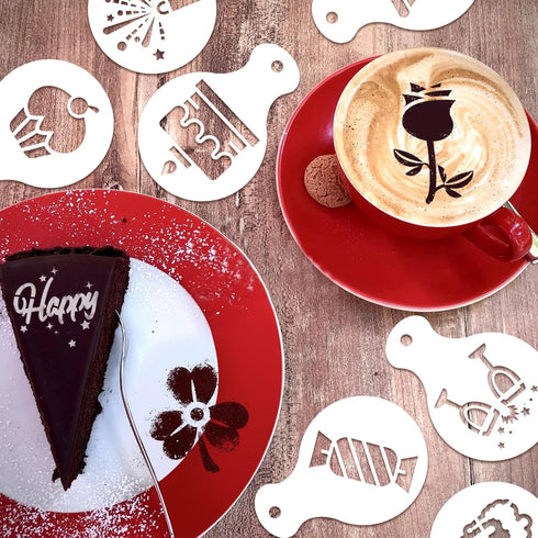 36pcs Cookie Stencils, Reusable Decorating Templates for Happy Birthday Cake and Cookie Baking Art Craft.