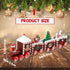 Yulejo Christmas Train Painted Wooden Christmas Decoration Mini Christmas Tree Train Christmas Decorations Wood Train