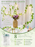 Lights,13ft Remote,40 Vines with Fairy Ivy Garland String lights with LED Fake Leaf lights USB/Battery Operate
