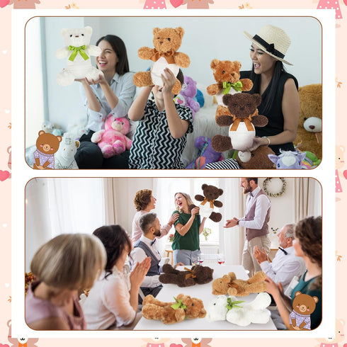 8 Set 12 Inch Chicingyou Bear Blindfolded Diaper Changing Baby Shower Games with Blindfold Changing Bear Dolls Diapers