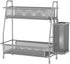 LEMIKKLE Spice Rack Organizer for Kitchen Counter, Metal Storage for Spices and Seasonings with Side Basket (Grey)