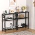 Small Narrow Side Table with Charging Station, Skinny End Table for Small Spaces, Slim Nightstand with Outlets, Sofa