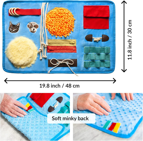 ODOXIA Fidget Blanket for Dementia | Calming & Comforting Dementia Activities for Seniors | Dementia Products