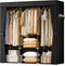 Portable Wardrobe Closet for Hanging Clothes, Free Standing Rack with Cover, 3 Hanging Rods, 6 Storage Shelves, 2 Side