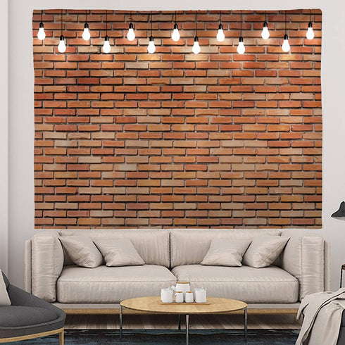 91 71 inches WODEJIA Red Brick Wall Print Fabric Tapestry Decorative Wall Art Tablecloth Bedspread Picnic Blanket Beach