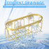 YMKWZ 2Pcs 304 Sponge Holder for Kitchen Sink, Gold Suction Cup Caddy, No-Drilling & Easy to Remove, Stainless Steel