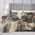 HSYOYO 80"x60" Train Travelling Throw Blanket Fluffy Fleece Blankets Vintage Lightweight Travel Blanket Indoor Outdoor