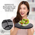 12 Inch Lazy Susan Turntable Organizer, Non Skid Large Plastic Turn Table for Cabinet, Black, 1 PC
