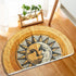 Semi Circle Bathroom Floor Rug, Half Round Door Mat, Non-Slip Welcome Entrance Way Rug, Absorbent Microfiber Tufted Rug