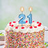 21st Birthday Candles Cake Numeral, Happy Birthday Topper Decoration for Wedding Anniversary Celebration (Blue)