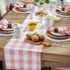 DII Buffalo Check Collection Classic Farmhouse Table Runner, Pink & White, 14x108