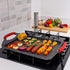 Moss & Stone Griddle Aluminum BBQ, 18x11" Rectangle Grill Pan, Non-stick Flat Top Griddle for Indoor Cooking