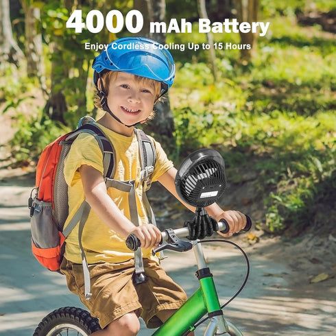 4000mah Baby Stroller Fan, Misting Fan Portable, Baby Boy Newborn Essentials Must Haves, Mist Cooling Spray Fans