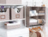 Closet 4-Section Closet StorageWorks Hanging Organizer with Metal Rod, Organizers and Storage, Collapsible Hanging