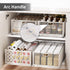Sliding Cabinet Basket Organizer Drawer, Heavy Duty Carbon Steel Slide Out Pantry Shelves with Handle for Kitchen