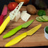 2 4.5" Kai PRO Pure Komachi / Cheese Knife with Sheath, Colorful Knife, Swiss-Cheese-Holes in Blade Prevent Sticking