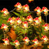 Cute Mushroom Fairy Lights with Timer, 10FT 30LEDs String Lights for Kids Room Decor