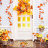 Winter Fall Door Mat | Non Slip Farmhouse Welcome Mats for Outdoor Indoor, Snowflake Pumpkin Floor Door Mat, 27.6x15.7