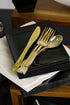 Plastic Cutlery Silverware - Extra Heavyweight Disposable Flatware, Full Size Plastic Spoons, 24 Pack