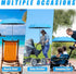 UYEDUJZ UPF50+ 40inch Beach Chair Umbrella with Clamp, Portable Clip on Umbrella for Outdoor Chairs, Adjustable Sun