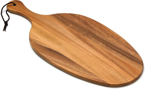 Lipper International Acacia Wood Oblong-Shape Paddle Board for Serving, 8-3/4" x 19-1/4"