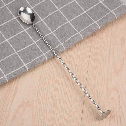 Oumefar Stainless Steel Cocktail Stirrer Spoon, Long Handle Mixing Tool for Beverage Coffee