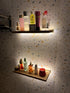 Comtelek Set 2, Floating Shelves for Wall Decor Wood Wall Mounted Shelves with LED Lights of Sturdy Rustic Wood Shelves