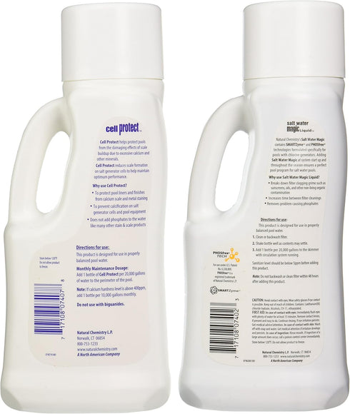 Natural Chemistry Pool Salt Water Maintenance Kit, Single, Provides Crystal Clear Sparkling Water, Monthly Maintenance