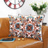 Decorative Couch Pillow Covers Set of 2, 18x18 inches, Embroidered Pattern Square Throw Pillows for Sofa Bed Chair