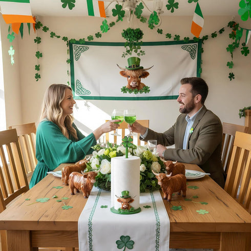 Countertop Namalu St. Patricks Day Highland Cow Paper Towel Holder Shamrock Highland Cow Kitchen Decor Kitchen Cute