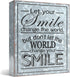 Barnyard Designs Wooden Box Sign, Motivational Desk Decor for Women, Smile
