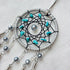 Small Dream Catchers for Cars Rear View Mirror, Handmade Gray Feather and Turquoise Car Charm Pendant