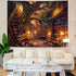 Accnicc 60 44 inch Forest Library Tapestry Tree Bookshelf Tapestries Wall Hanging Vintage Fantasy Fairy Treehouse Book