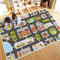 Kids Carpet Car Rug Play Mat - 2.6'x4' Road Rug for Kids, City Life Educational Area Rug with Non-Slip Race Track (Gray)