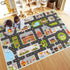 Kids Carpet Car Rug Play Mat - 2.6'x4' Road Rug for Kids, City Life Educational Area Rug with Non-Slip Race Track (Gray)