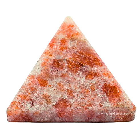 Sunstone Pyramid Crystal Healing Stones, 1.5" Natural Stone Pyramid for Meditation and Chakra Balancing