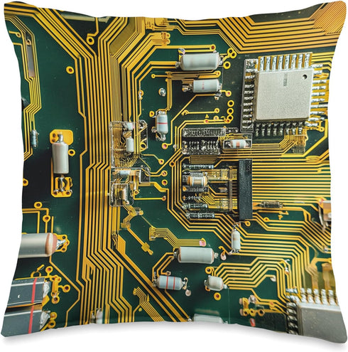 Electric Components and Circuits Throw Pillow