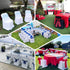 1 Set Efavormart Gold Linen Polyester Folding Chair Covers for Dining Chairs Party Wedding Banquet Outdoor Event