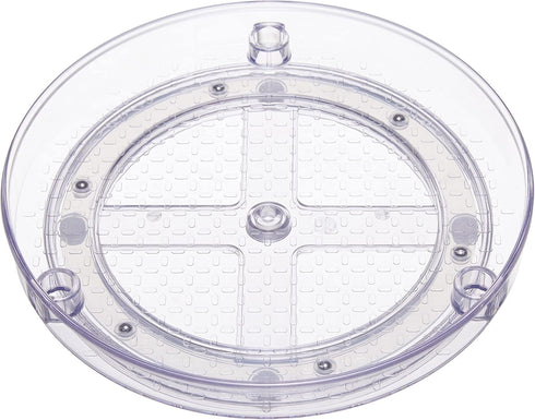 9" 2 Amazon Basics Lazy Susan Turntable Organizer for Spices and Condiments, Diameter, Tier, Clear