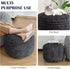 Room,20"x 15",Dark Round Pouf Ottoman,Corduroy Poufs with Memory Foam Filling for Foot Rest,Soft Footstool for Living
