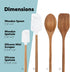 Real Simple Cooking Set with Silicone Spatulas and Wooden Spoons | Includes Wooden Spoon, Wooden Spatula, and 2