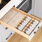 Spice Drawer Organizer, 2 Tier Clear Acrylic Storage, Expandable from 11'' to 22''