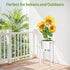 8 12 Inch iDavosic.ly Adjustable Plant Pot Stand Indoor Outdoor, Metal Short Single Flower Holder Fits to Large Heavy