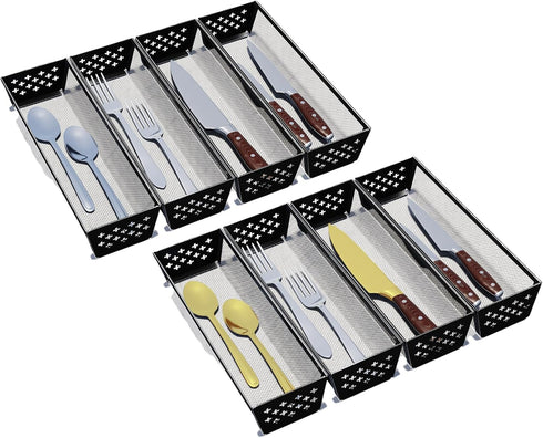 Simple Trending Silverware Drawer Organizer, 8 Pack Utensil Organizer for Large Kitchen Drawers