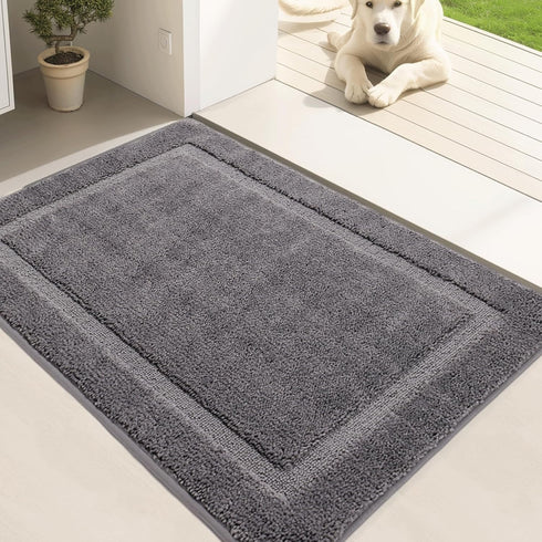 Door Mat Indoor Entrance, Non-Slip Rubber Backing, Washable Dirt Trapper Entryway Rug, Super Absorbent Doormat, (24" x