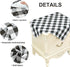 2 Pack 24x24 Inch Wolkemer Small Square Tablecloth Farmhouse Checkered Black and White Gingham Nightstand Table Cloth