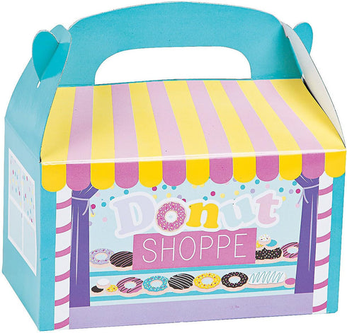 Donut Party Favor Treat Boxes - 12 Pieces Birthday Party Supplies