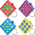 Hicarer Tic Tac Toe Keychain for Kids - Party Favors for Mini Backpack Clip, 8 Pcs (Red, Blue, Yellow, Purple)
